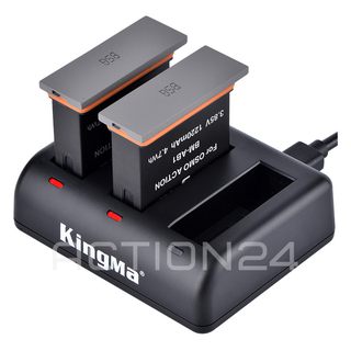 Зарядное устройство для DJI Osmo Action на 3 аккумулятора Kingma #2
