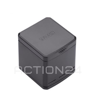 Зарядное устройство для GoPro Hero 8, 7, 6, 5 Telesin Куб на 3 аккумулятора
