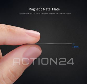 Металлические пластины для магнитных креплений 2 шт (круг, прямоугольник, черный) #4
