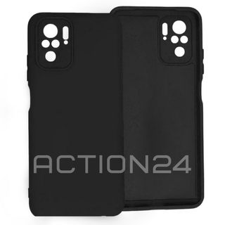 Чехол на Xiaomi Redmi Note 10S / Poco M5s Silicone Case с защитой камеры (черный) #1