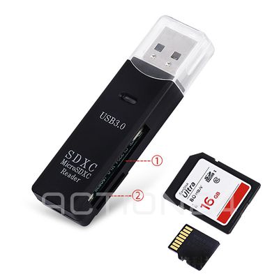 Картридер USB 3.0  для карт памяти microSD, SD