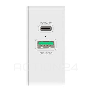 Сетевое зарядное устройство PD + FCP + QC3.0 Quick Charge (2 разъема) #3