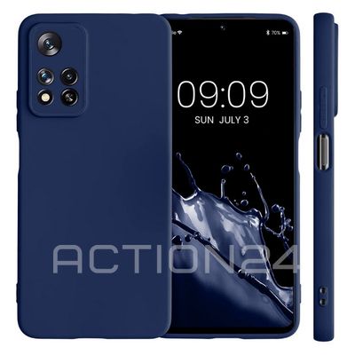 Чехол на Xiaomi Poco M4 Pro 5G / Note 11S 5G Silicone Case (синий)
