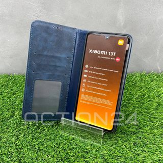 Чехол книжка Xiaomi 13T / 13T Pro с кошельком (темно-синий) #2