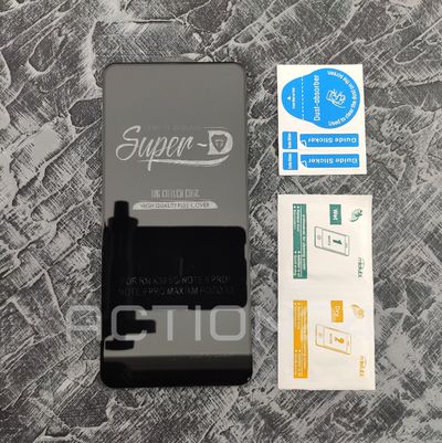 Стекло с рамкой полного покрытия на Redmi Note 9 Pro, 9S / Poco X3, X3 Pro / Mi 10T, Mi 11T (черный)