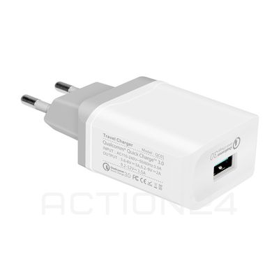 Сетевое зарядное устройство Qualcomm 3.0 Quick Charge 18W (QC01) белый