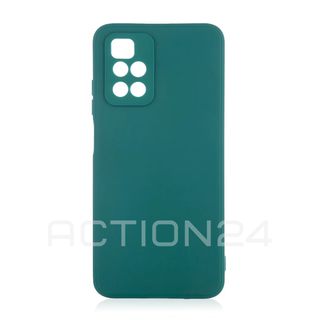Силиконовый чехол Silicone Case на Xiaomi Redmi 10 (темно-зеленый) #1