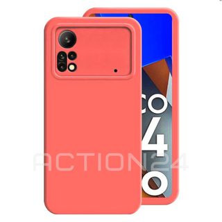 Чехол на Xiaomi Poco X4 Pro 5G Silicone Case (розовый) #1