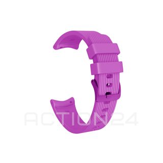 Силиконовый ремешок в полоску для умных часов ширина 20мм (фиолетовый) #1