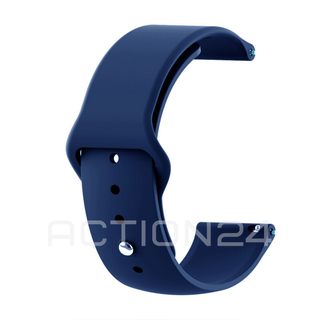 Сменный браслет 22мм (Amazfit GTR 47mm & Haylou) однотонный (синий) #1