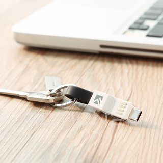 Кабель USB брелок 3 в 1 Floveme Type-C Lightning Micro-USB (черный) #3