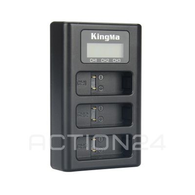 Зарядное устройство Kingma на 3 аккумулятора для GoPro Hero 8 / 7 / 6 / 5