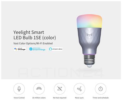 Лампочка Yeelight Smart LED Bulbm 1SE E27, 6Вт (разноцветная) #2