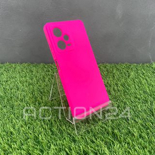 Чехол на Xiaomi Redmi Note 12 Pro 5G Silicone Case (ярко-розовый) #1