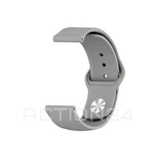 Сменный браслет 22мм (Amazfit GTR 47mm & Haylou LS05) однотонный pin-and-tuck (серый) #1