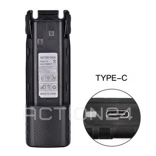 Аккумулятор для рации Baofeng UV-82 BL-8 Type-C 3800 мАч (вытянутый) #1