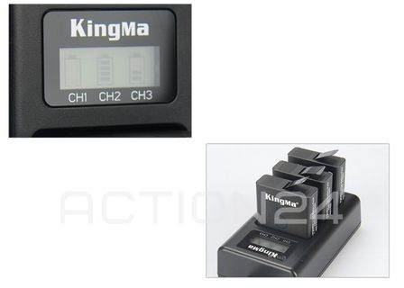 Зарядное устройство Kingma на 3 аккумулятора для GoPro Hero 8 / 7 / 6 / 5 #10