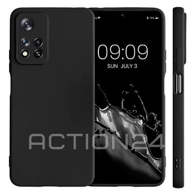Чехол на Xiaomi Poco M4 Pro 5G / Note 11S 5G Silicone Case (черный)