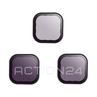 Набор светофильтров ND Telesin 3 шт для GoPro Hero 10 / 9 Black (ND8, ND16, ND32)