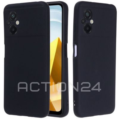 Чехол на Xiaomi Poco M5 / M4 5G Silicone Case (черный)