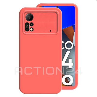 Чехол на Xiaomi Poco X4 Pro 5G Silicone Case (розовый)