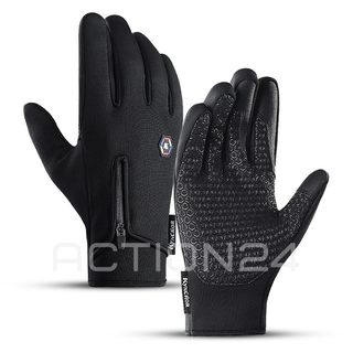 Перчатки спортивные сенсорные демисезонные Kyncilor на молнии (черный) размер M #1