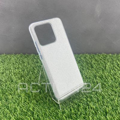 Чехол на Xiaomi Redmi 10C / Poco C40 силиконовый Diamond (серебро)