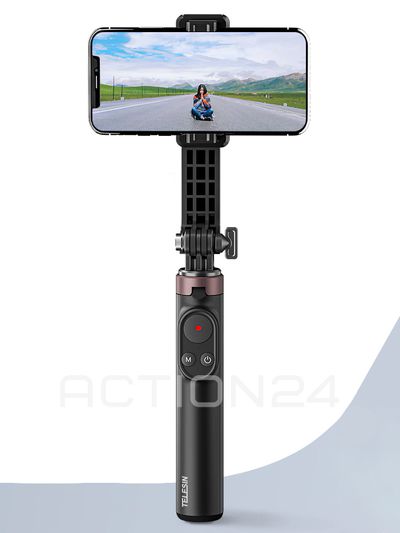 Монопод-тренога Telesin Vlog Selfie Stick с пультом управления для GoPro и смартфонов