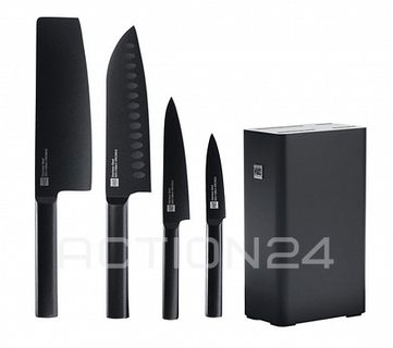 Набор ножей HuoHou 5-Piece Non-Stick Kitchen KnifeSet (черный ) #2