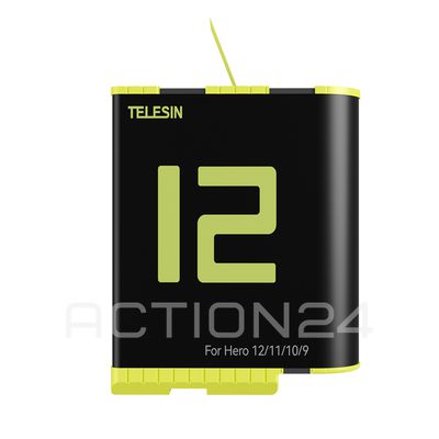Аккумулятор Telesin 1750mAh для GoPro Hero 12 / 11 / 10 / 9 Black