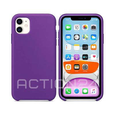 Силиконовый чехол Silicone Case на iPhone 11 (фиолетовый)