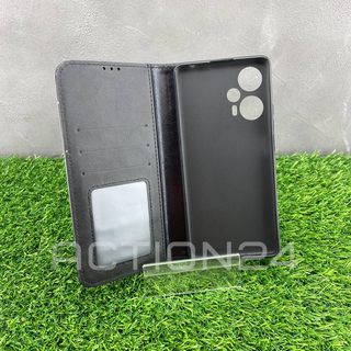 Чехол книжка Xiaomi Poco F5 с кошельком (черный) #3