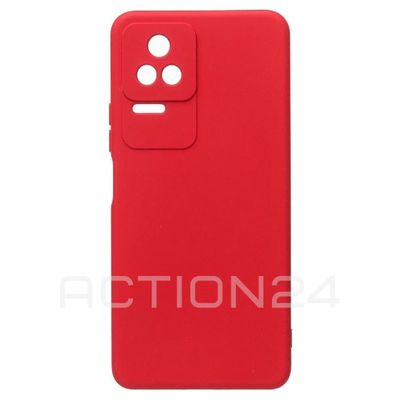 Чехол на Xiaomi Poco F4 Silicone Case (красный)