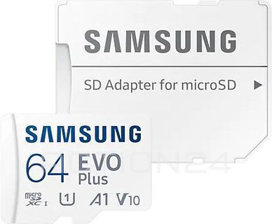 Карта памяти microSDXC Samsung EVO Plus 64GB с адаптером (130 Mb/s) UHS-I #1