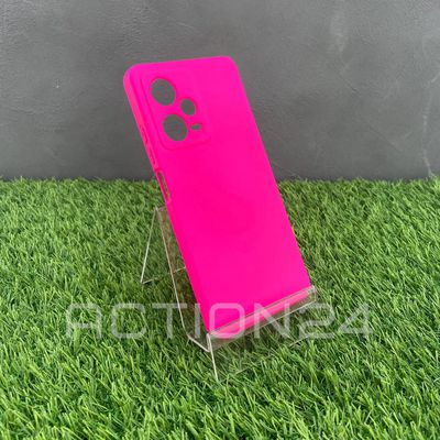 Чехол на Xiaomi Redmi Note 12 Pro 5G Silicone Case (ярко-розовый)