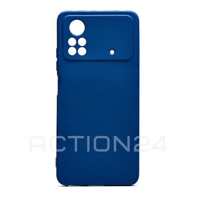 Чехол на Xiaomi Poco X4 Pro 5G Silicone Case (синий)