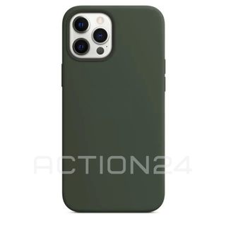 Чехол на iPhone 12 Silicone Case (темно-зеленый) #1