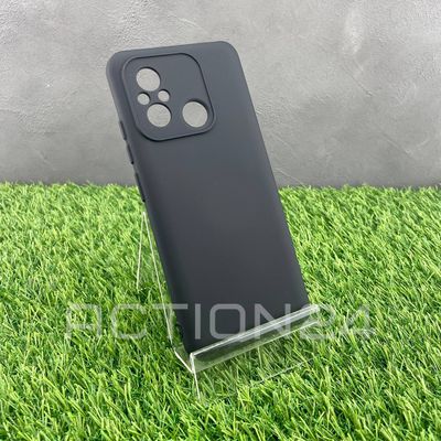 Чехол на Xiaomi Redmi 12C (черный) Silicone Case 