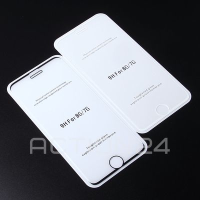 Стекло с рамкой полного покрытия на iPhone 7 / 8 Premium (цвет: черный)