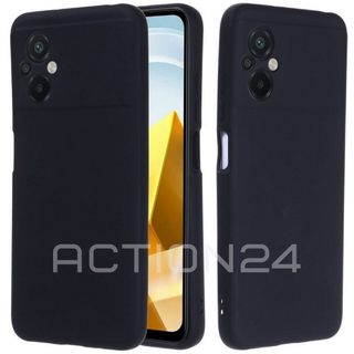 Чехол на Xiaomi Poco M5 / M4 5G Silicone Case (черный) #1