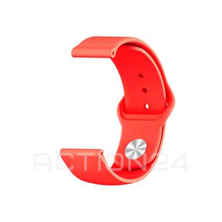 Сменный браслет 22мм (Amazfit GTR 47mm & Haylou LS05) однотонный pin-and-tuck (красный) #1