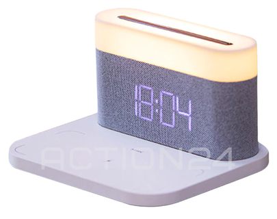 Ночник-будильник с часами Youpin VFZ c беспроводной зарядкой (Белый) #1