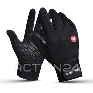 Перчатки спортивные сенсорные демисезонные на липучке (черный) размер L #2