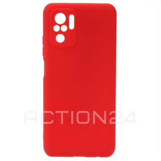 Чехол на Xiaomi Redmi Note 10S / Poco M5s силиконовый с защитой камеры (красный) #3