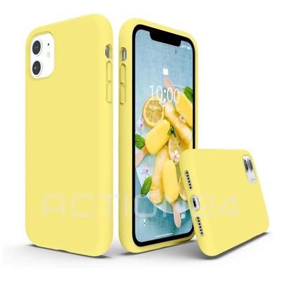 Силиконовый чехол Silicone Case на iPhone 11 (желтый)