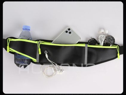Поясная сумка для бега (пояс для смартфона) с отсеком под бутылку YBC007(B) (черный) #5