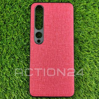 Чехол текстильный Xiaomi Mi 10 (красный)  #1