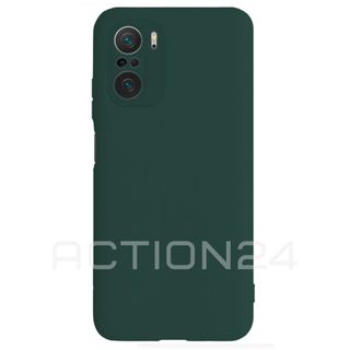 Силиконовый чехол Silicone Case на Xiaomi Poco F3 / Xiaomi Mi 11i (темно-зеленый) #1