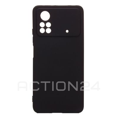 Чехол на Xiaomi Poco X4 Pro 5G Silicone Case (черный)