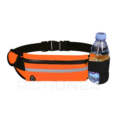 Поясная сумка для бега (пояс для смартфона) с отсеком под бутылку YBC001 (оранжевый)